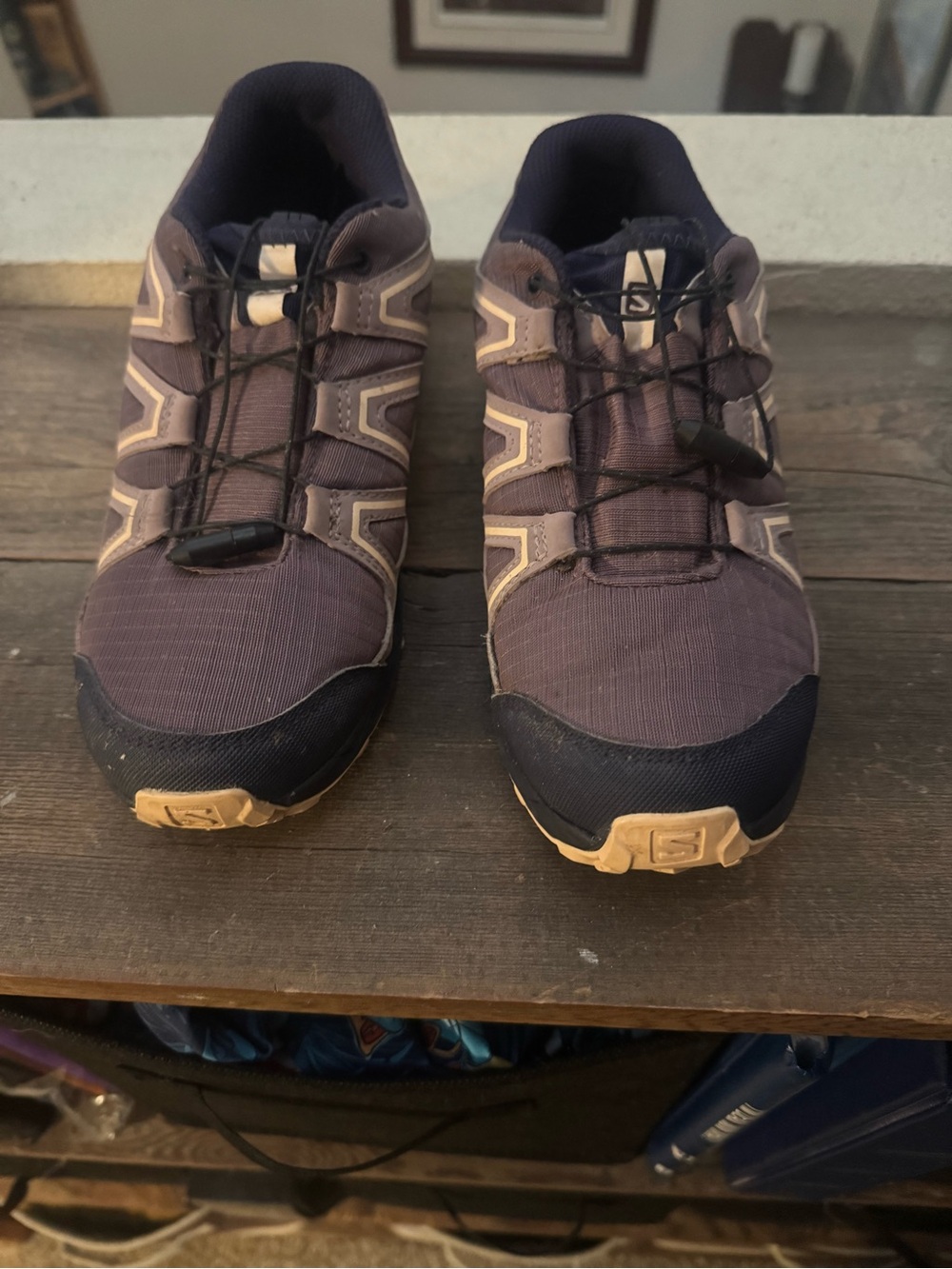 Salomon kids Athletic Shoes - black and purple